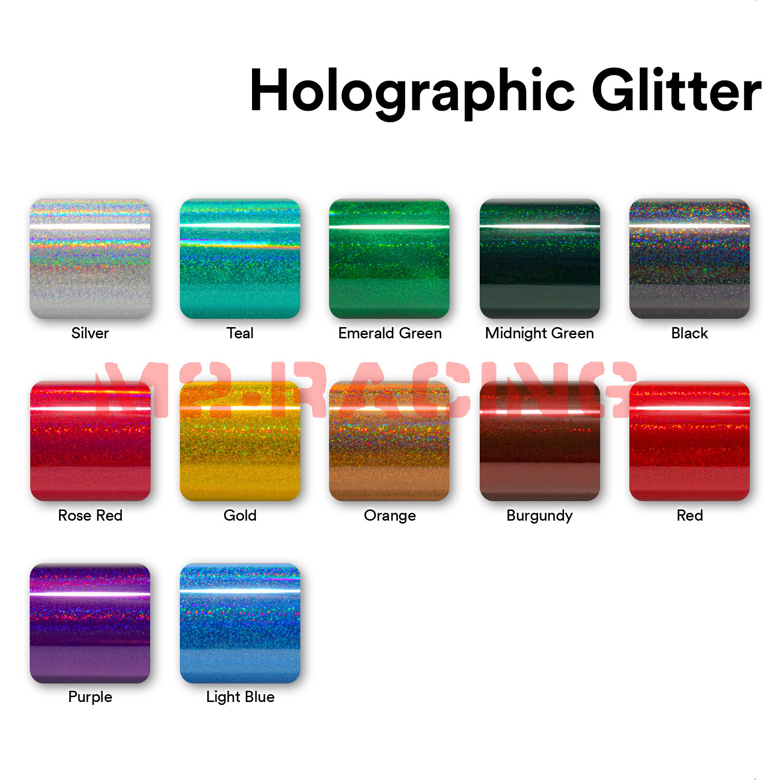 Holographic Glitter Rainbow Chrome Car Vehicle Vinyl Wrap Sticker Decal Sheet