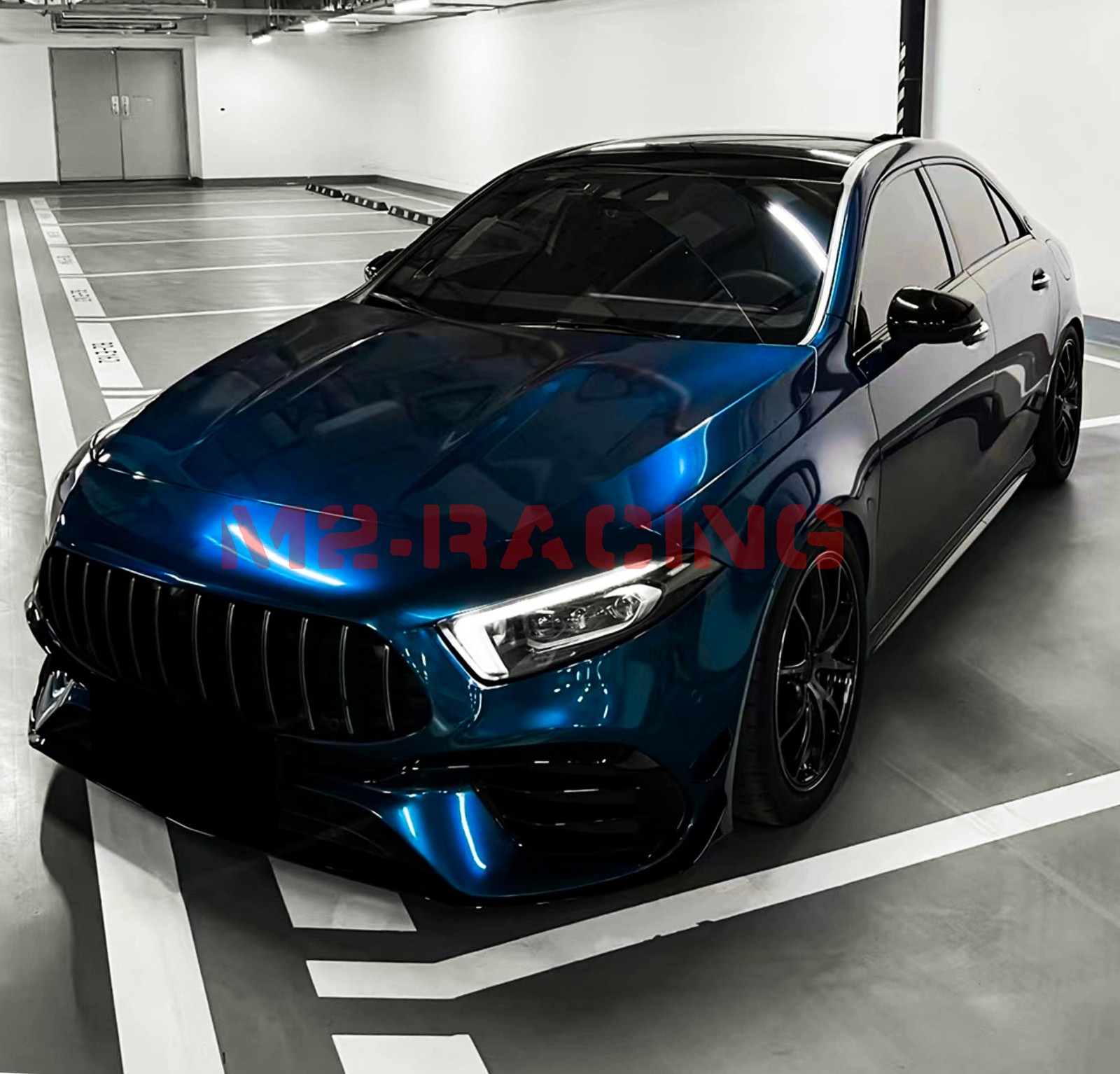 Gloss Metallic Shadow Blue PPF TPU Paint Protection Film Dry Wet Auto Vinyl Wrap