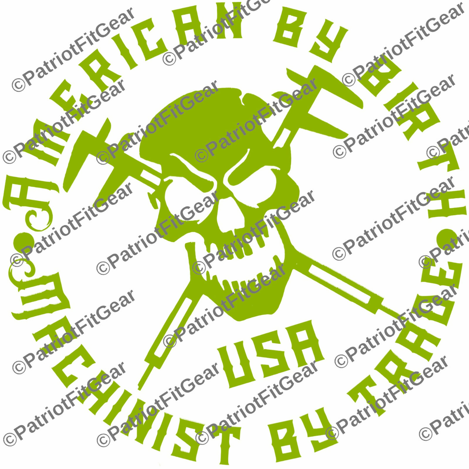 Machinist,American By Birth,Machinist By Trade,Calipers,CNC,Skull,Vinyl Decal