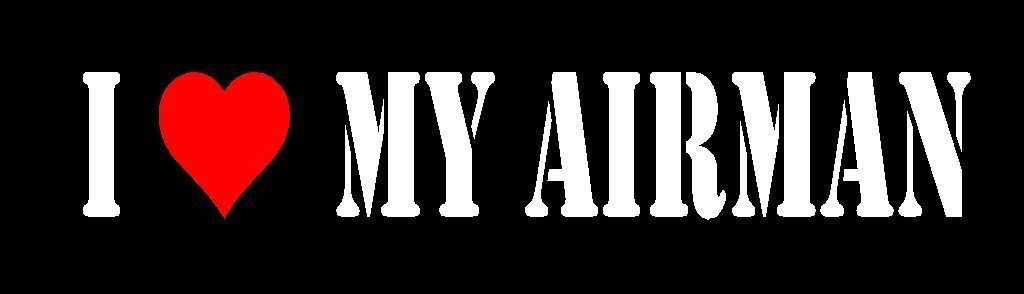 US Air Force I Heart My Airman Vinyl Car Truck Window Decal Sticker US Seller