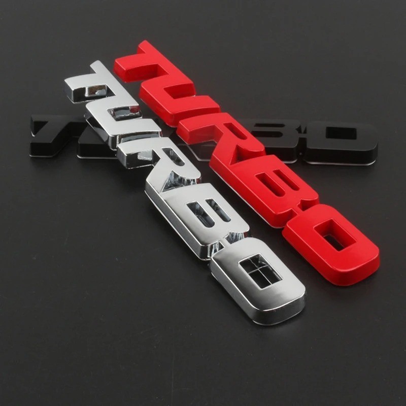 Car Sticker Turbocharged Turbo Metal Alloy 3D Badge Car Modification Accessories