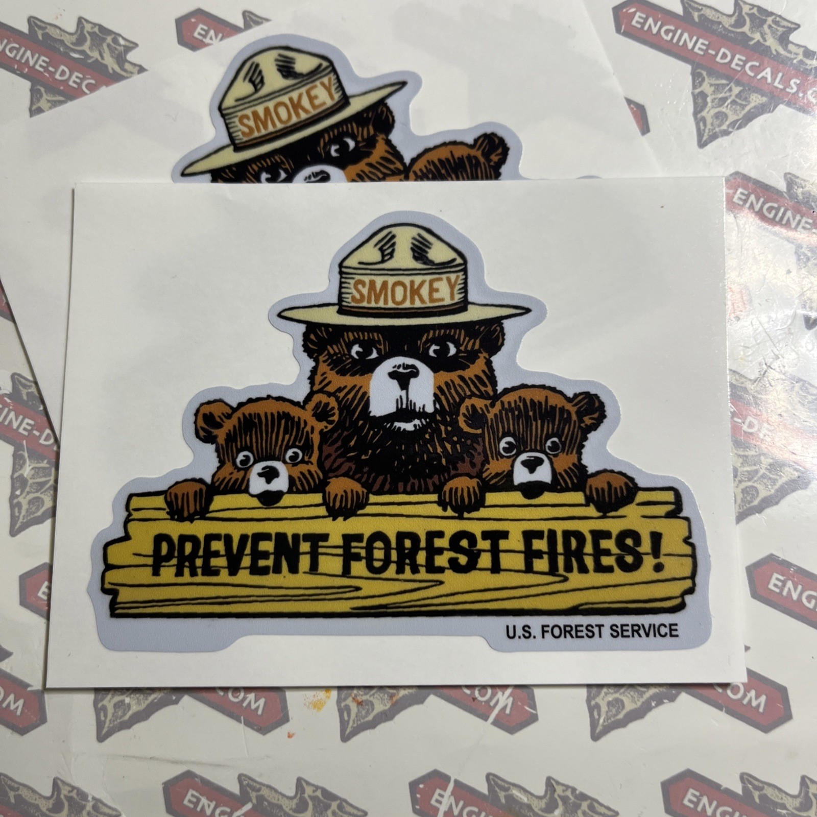 Smokey Bear Decal Prevent Forest Fires Cubs 1960’s Reproduction 2 For 1