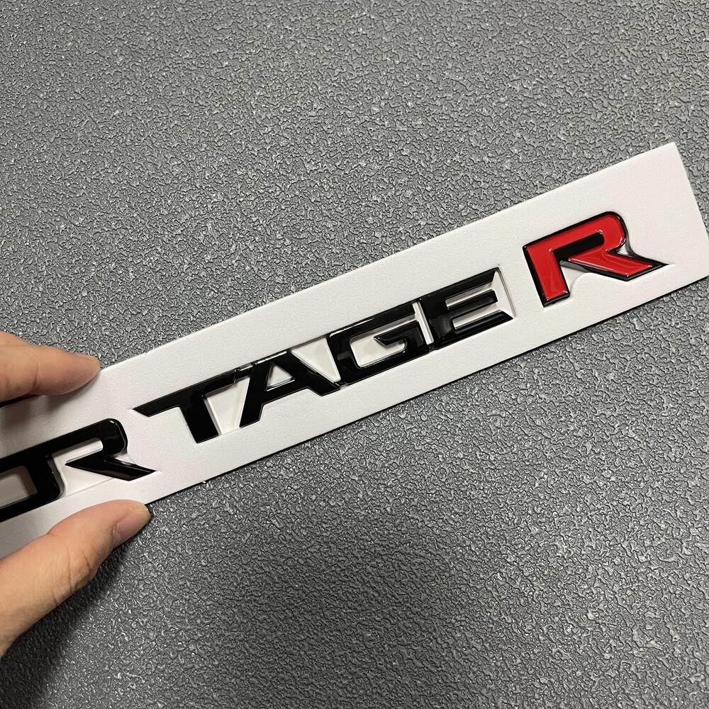 ABS Gloss Black Red SPORTAGE R Emblem Badge Trunk Decklid Sticker 2014 2015 2016