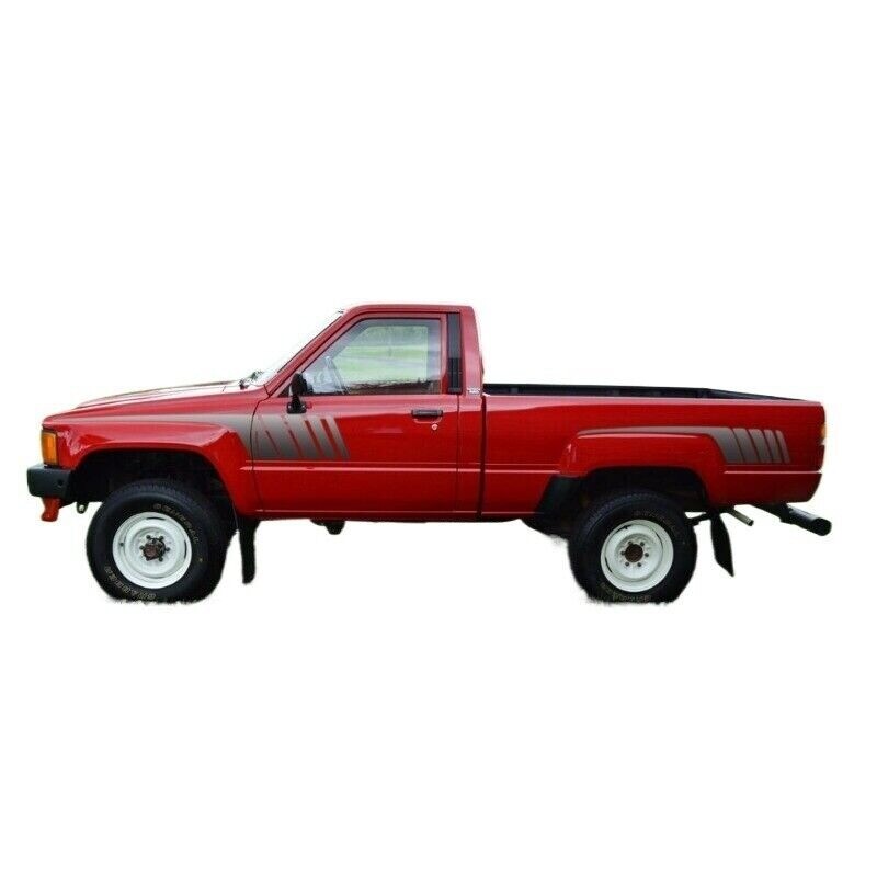 For 85-88 Toyota Pickup Truck Vinyl Decal Hood Side Racing Stripe Sticker Kit