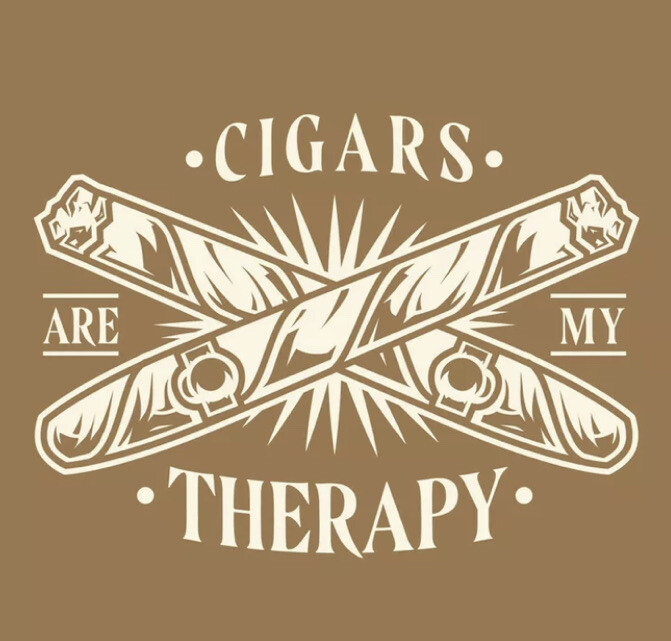2.5” Cigars Are My Therapy Sticker Smoke Puff Relax Waterproof