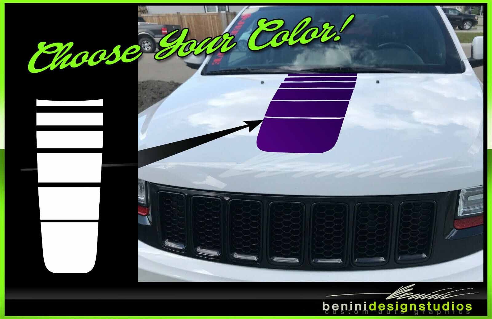 Hood Stripe Decal -FITS 2011 and up 2014 2015 2016 2017 2019 Jeep Grand Cherokee
