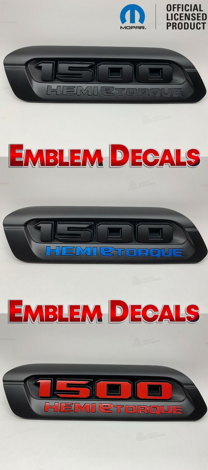 RAM 1500 DT ” 1500 HEMI ETORQUE ” Hood Emblems Overlay Decal 2021 2022 2023 2024