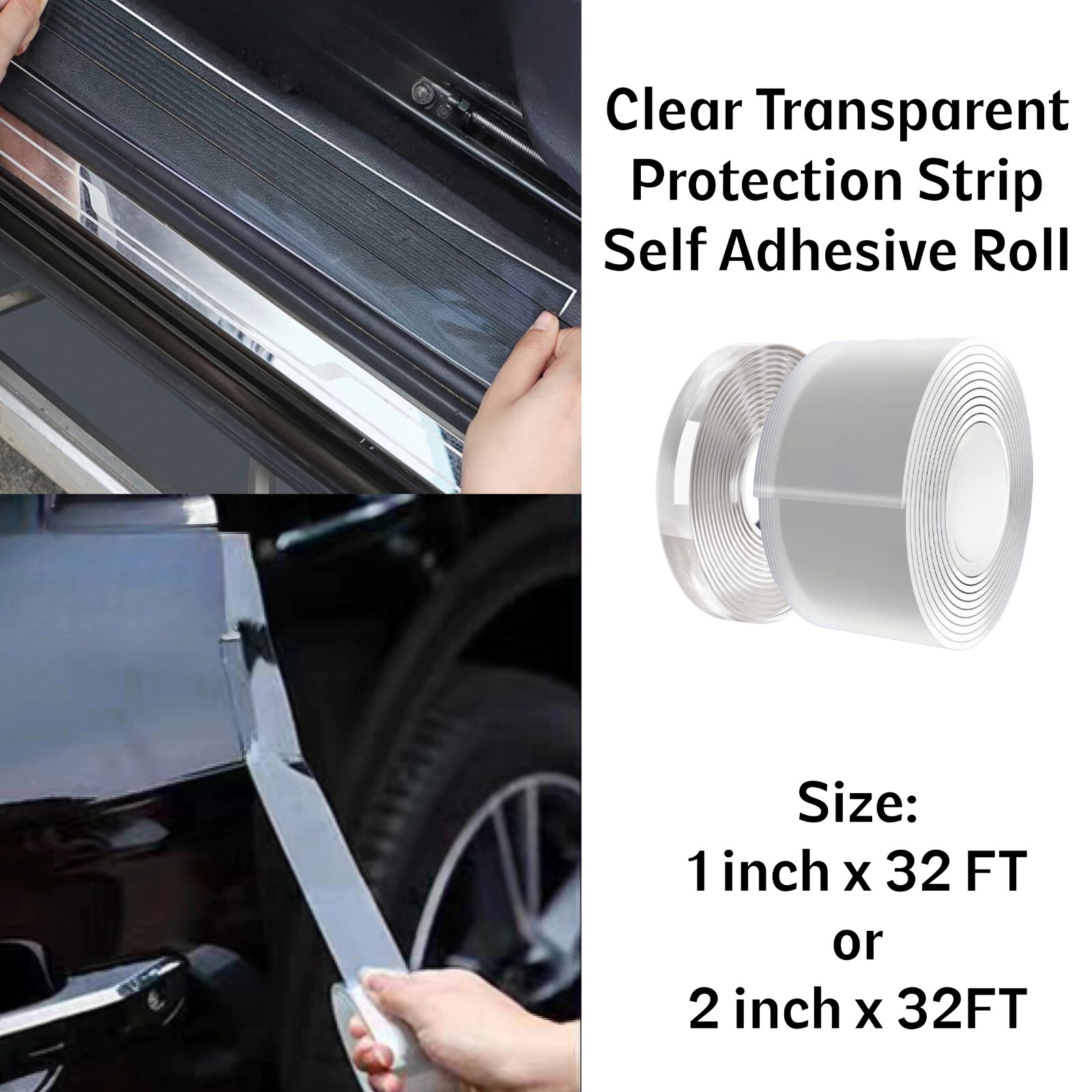 Clear Transparent Protection Heavy Duty 20mil Strip Adhesive Edge Guard Roll