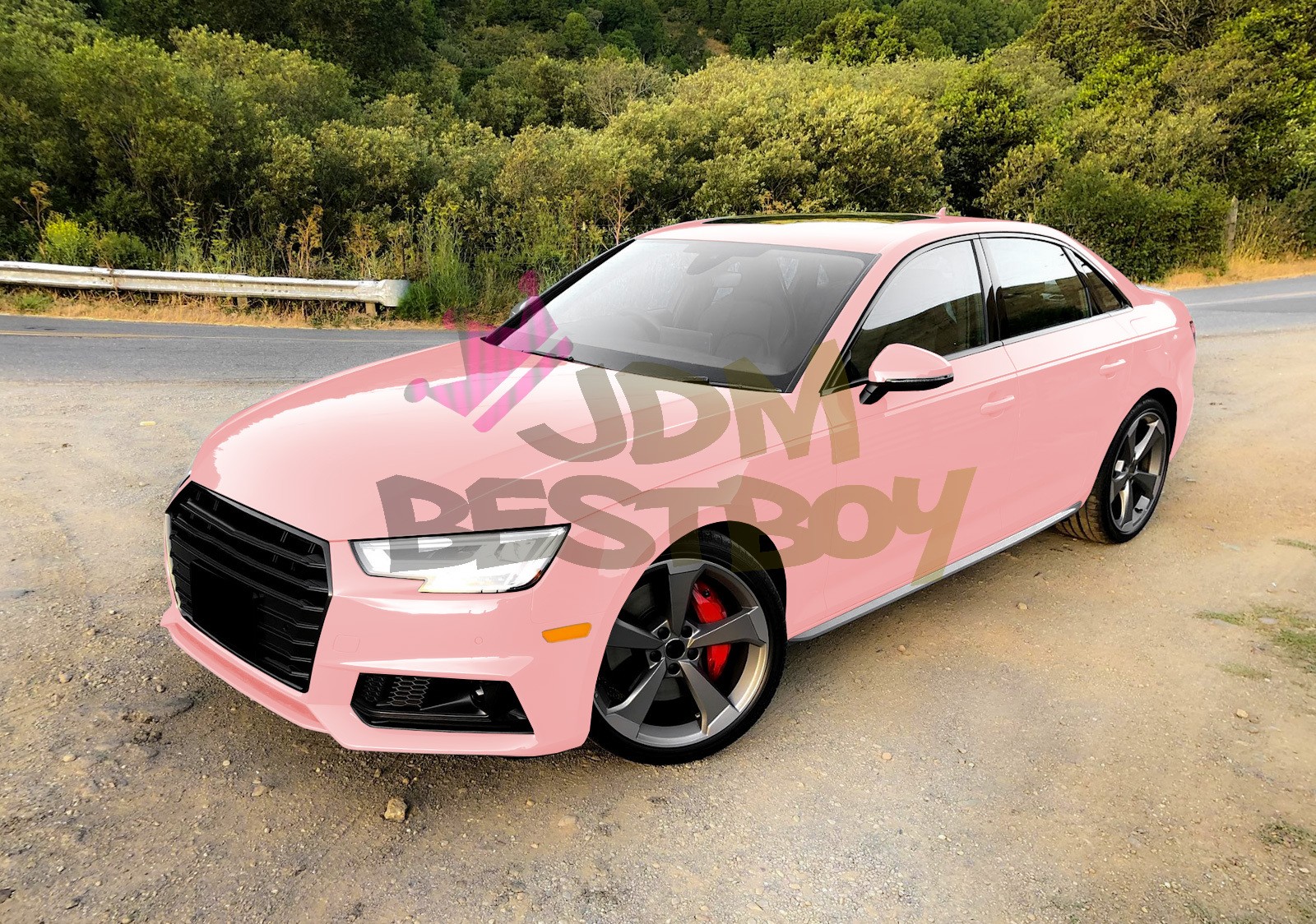 2FTx5FT PPF Blossom Pink Gloss Color Vinyl Paint Protection Film Scratch Wrap