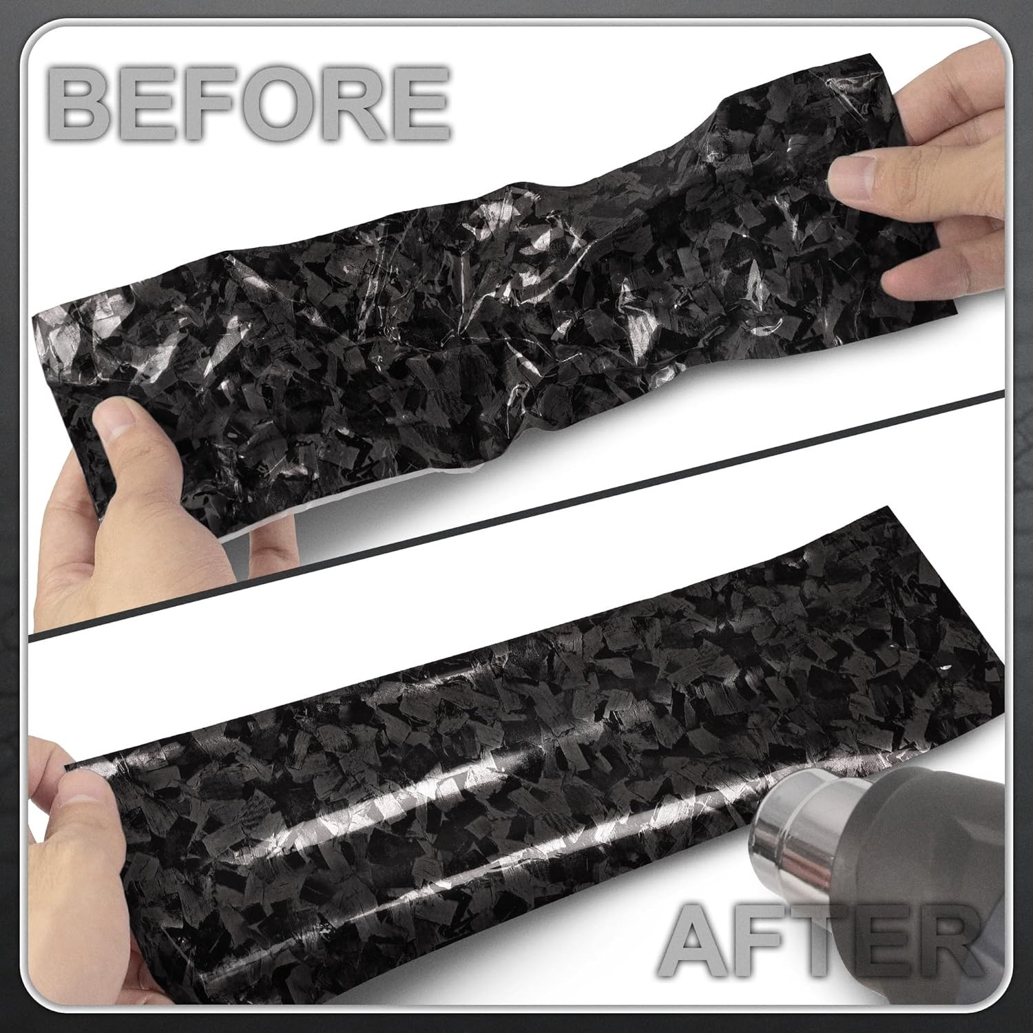 Versatile Automotive Gloss Carbon Fiber Vinyl – Easy to Install, 1ft x 5ft