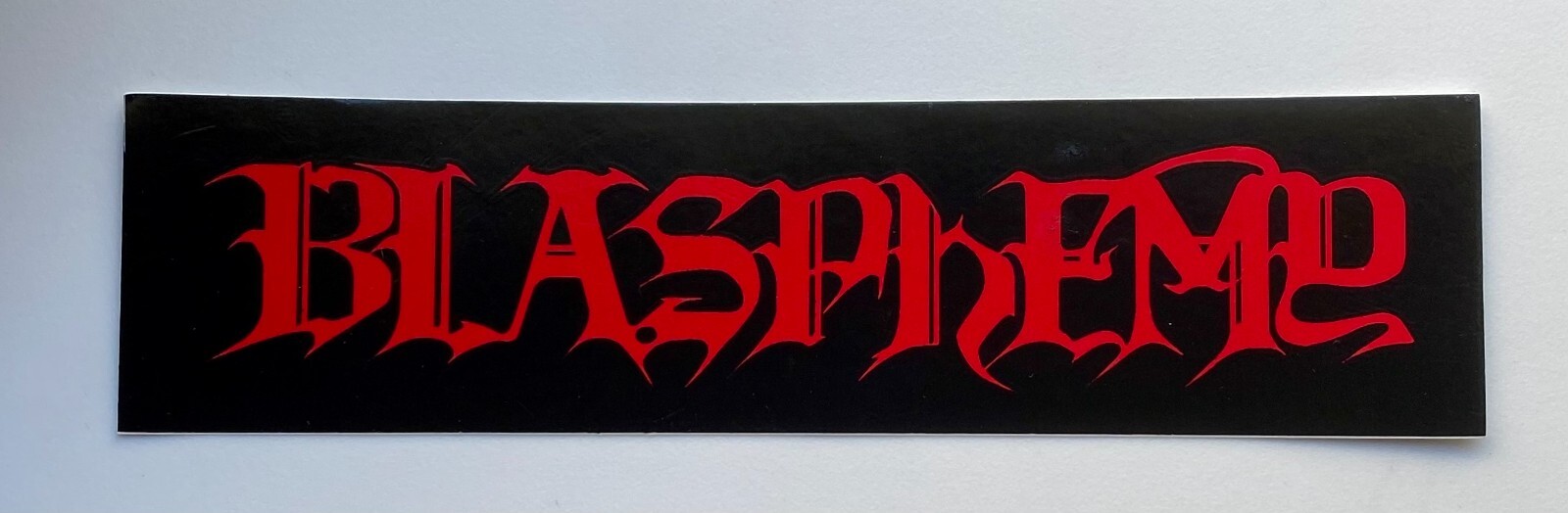 Blashpemy Sticker Vinyl Decal Car Bumper Punk Rock 1.75″ X 7″ (558)