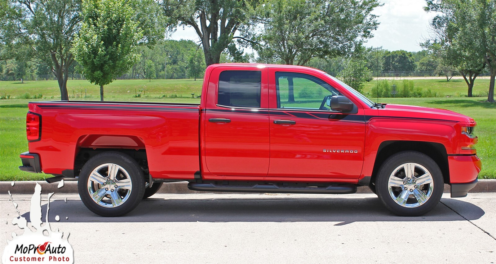 2016-2018 Silverado Upper Side Door Striping ACC Vinyl Graphics Decals Stripes