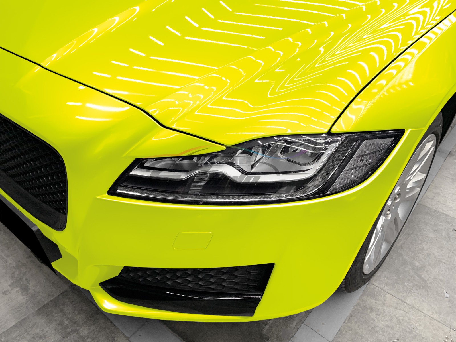 Space Candy Gloss Neon Yellow TPU PPF Paint Protection Film Dry Wet Vinyl Wrap