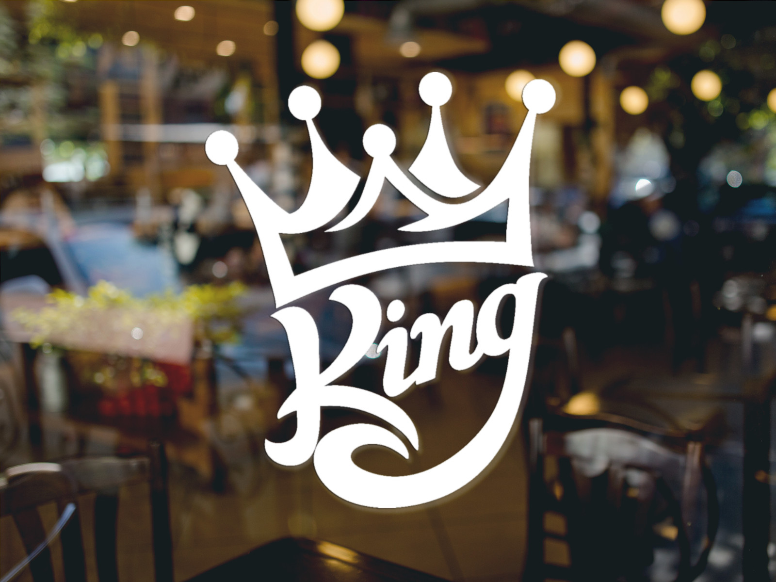 KING Crown Car Window Vinyl Decal Large Laptop Bumper Sticker Multiple Sizes