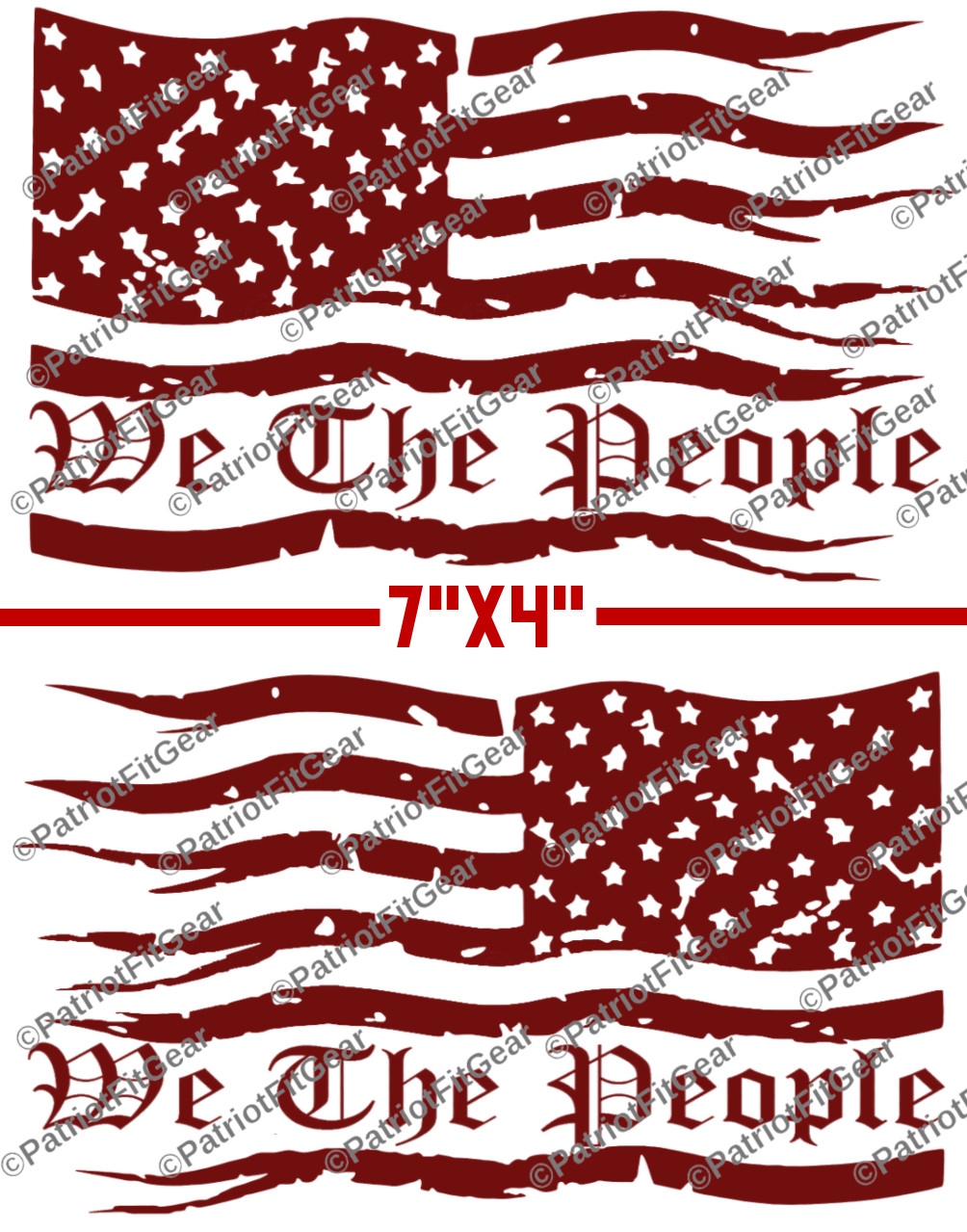We The People,American Flag,Don’t Tread On Me,7″x4″x2,Faith Family,Vinyl Decal