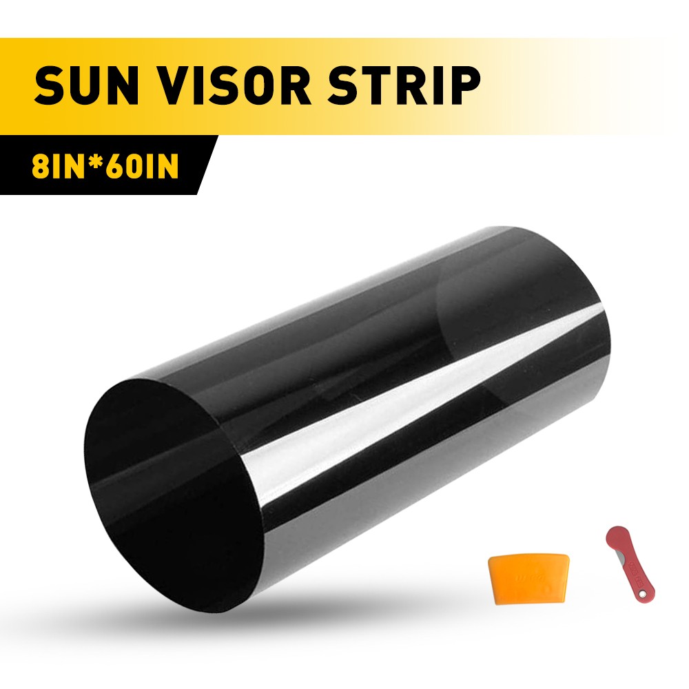 1-10X Sun Strip Visor Premium Vinyl Decal 60″x8″ Windshield Banner Cast PVC Film