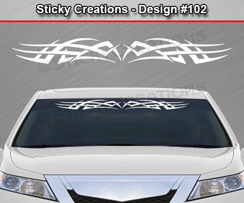 Design #102 TRIBAL ACCENT Windshield Decal Window Sticker Vinyl Graphic Banner
