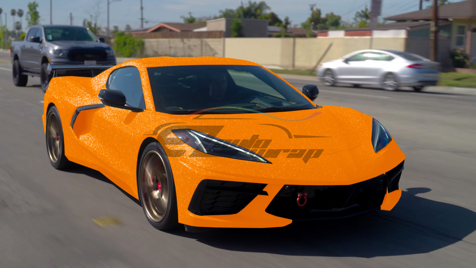 Matte Glitter Orange Frosted Sparkle Sticker Decal Sheet Car Vinyl Wrap Film