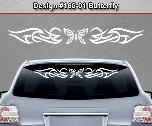 165-01 BUTTERFLY Decal Sticker Windshield Window Vinyl Graphic Banner Butterfly
