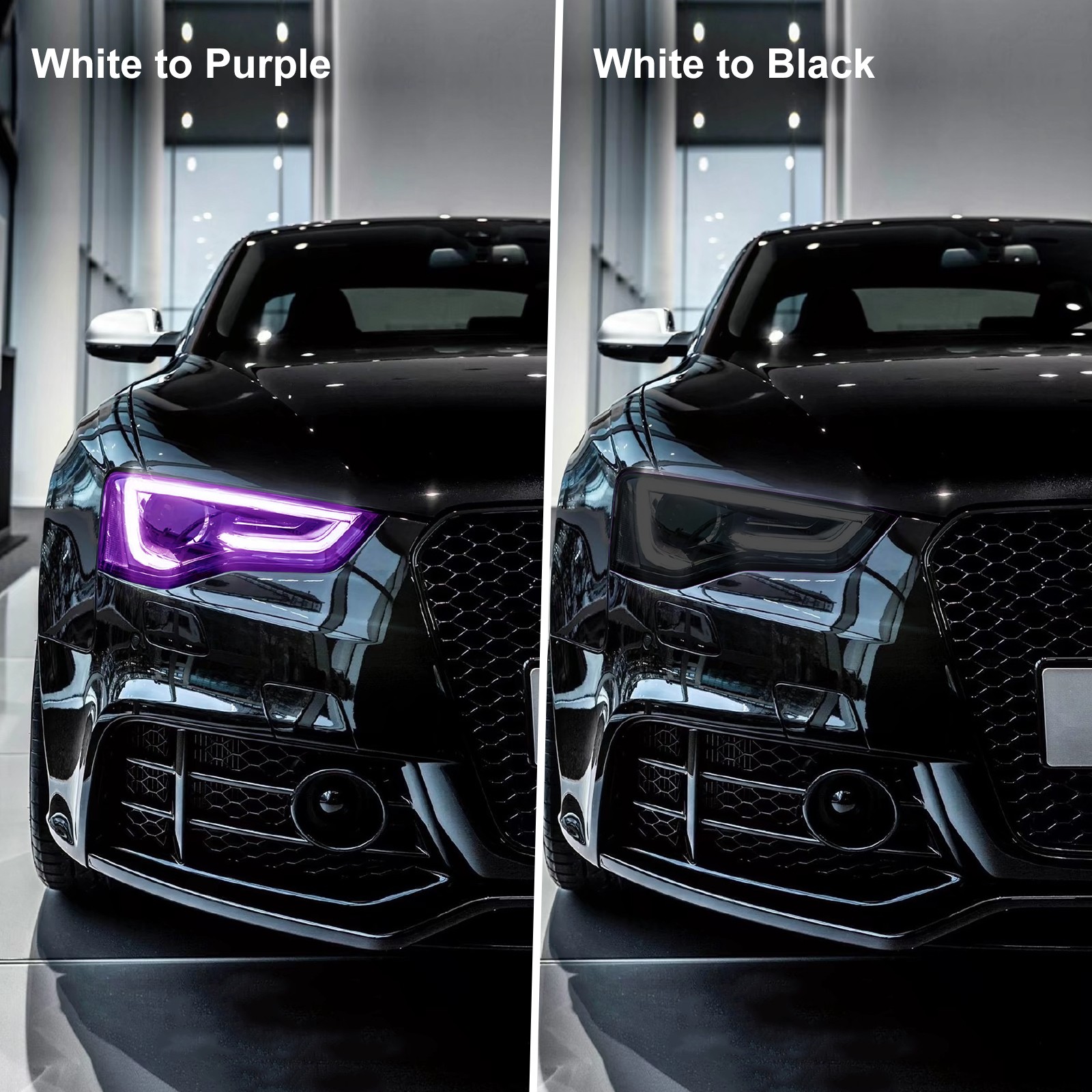 Photochromic Headlight Tint Film TPU UV Clear to Color Light Changing Protection