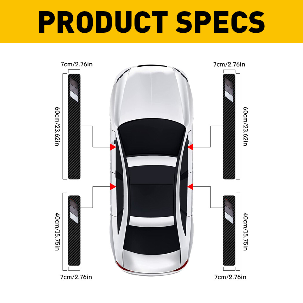 4X Car Door Sill Scuff Cover Anti Scratch Sticker Accessories For Toyota Camry T
