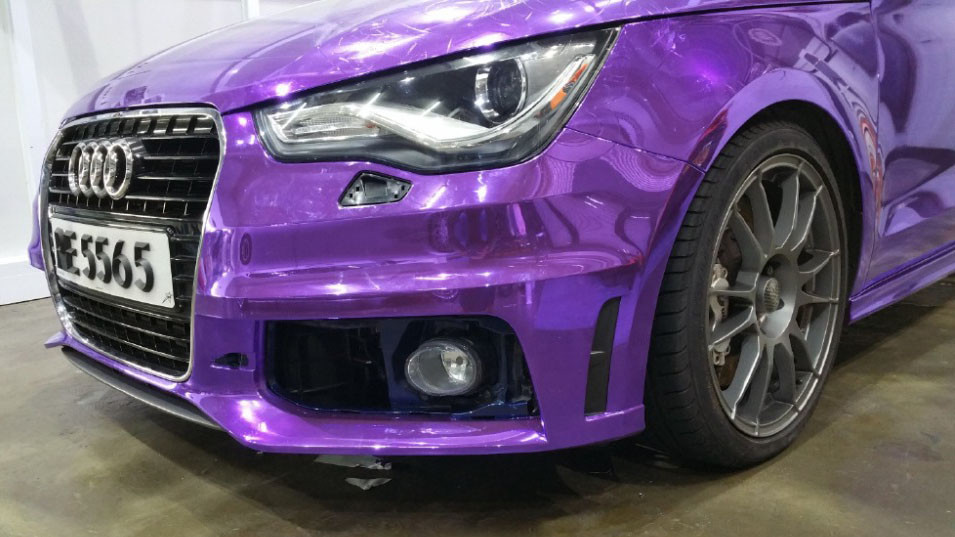 12″ x 60″ Purple Chrome Mirror Vinyl Film Wrap Sticker Stretchable 1ft x 5ft