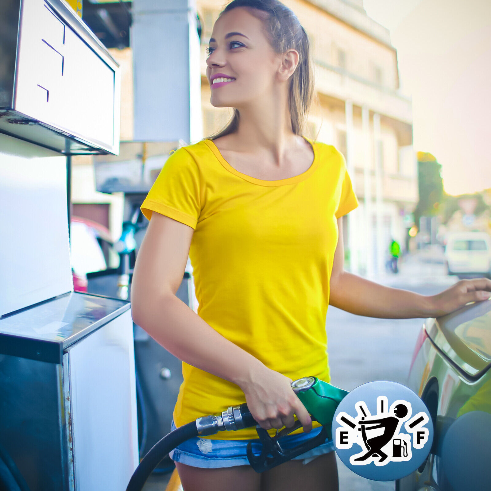Funny Car Stickers High Gas Consumption Decal Fuel Gage Empty Stickers Fit Car