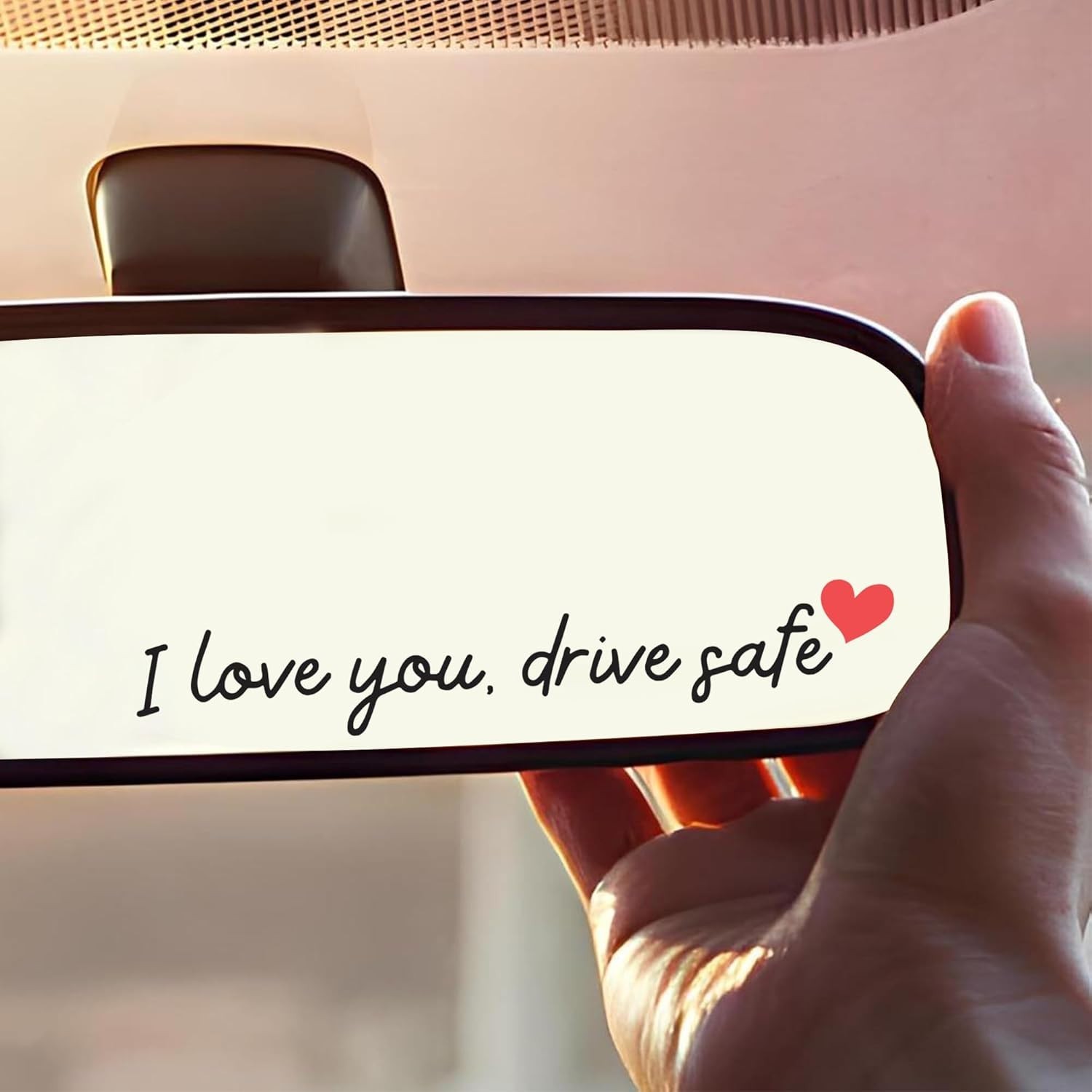 Durable Waterproof Car Mirror Stickers – I Love You Drive Safe Vinyl Decals