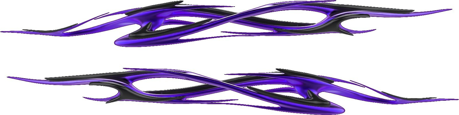 70″ SET PURPLE Auto Flames Vinyl Boat Car Truck Trailer Graphics Decals Sticker