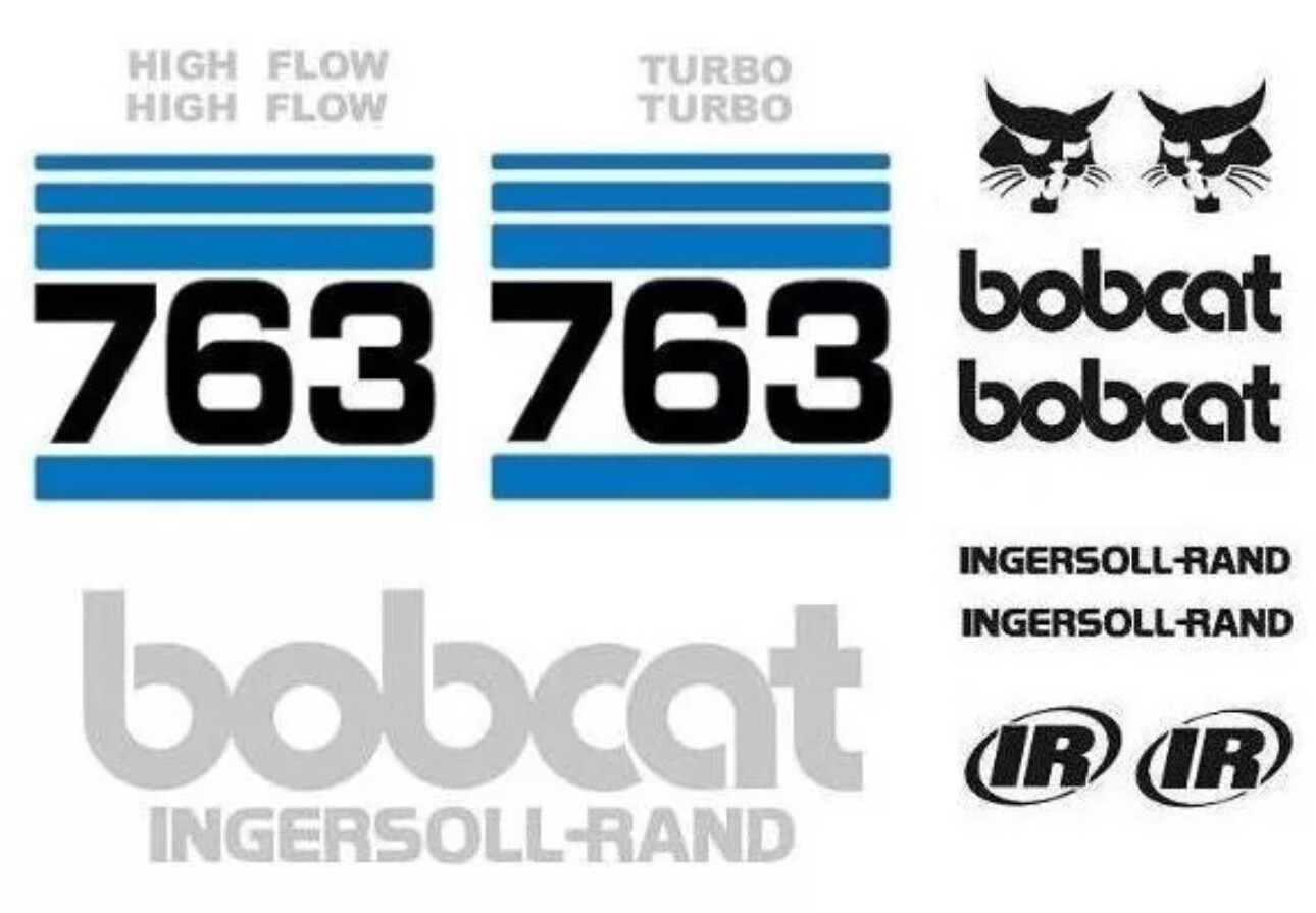 (ORIGINAL LOOK) BOBCAT 763 NEW FULL DECAL STICKER SET KIT A1