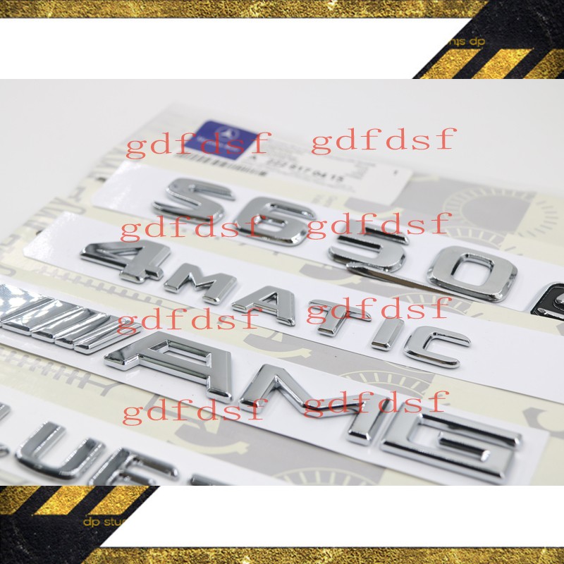 Chrome Rear Trunk Fender Emblems Badges for X118 CLA35 AMG TURBO/4matic 2019+