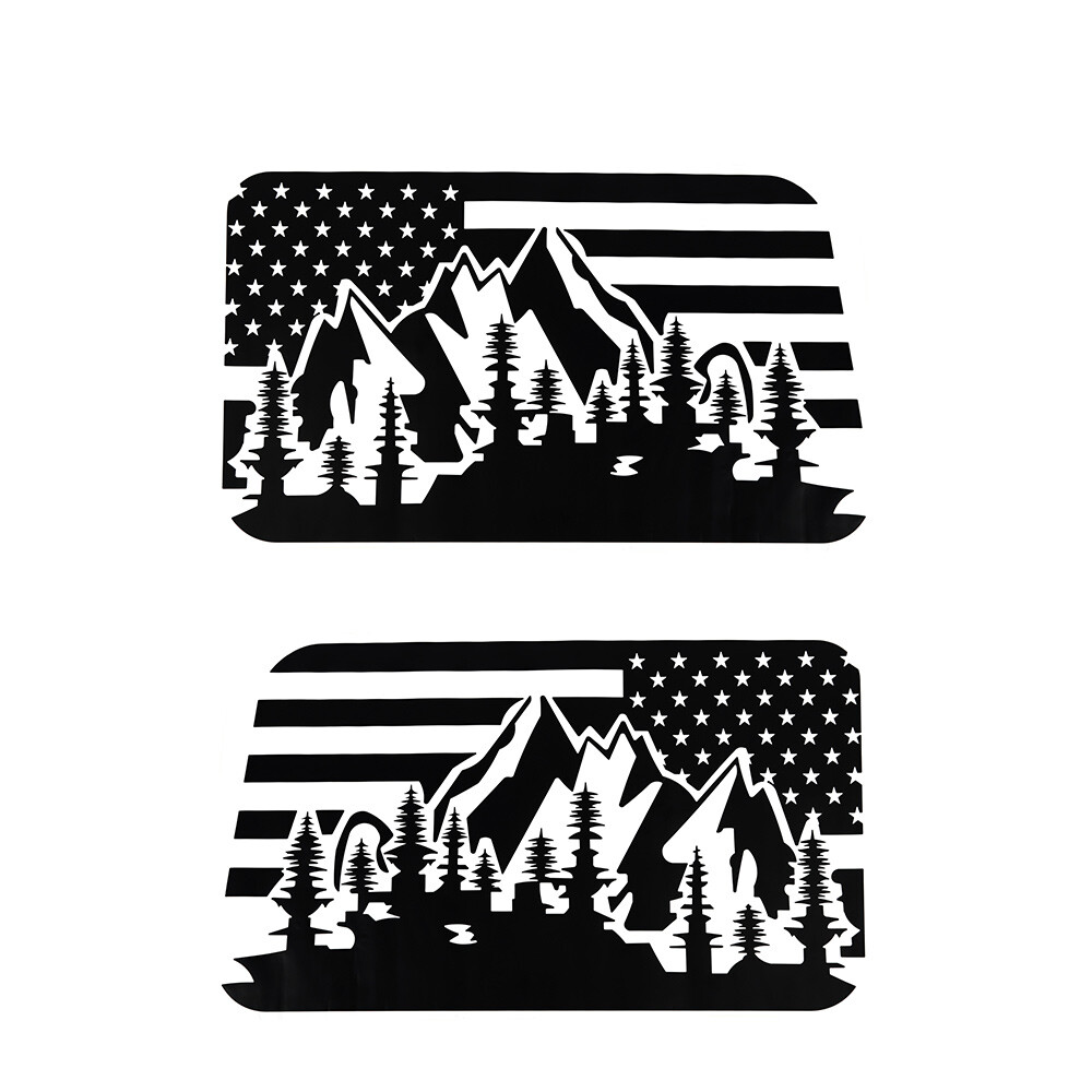 Rear Window Glass Panel Decal Sticker Cover Decor For Jeep Wrangler JL 2018-2024