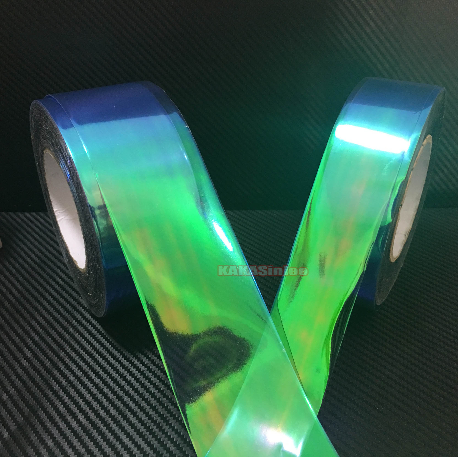 Glossy Car Blue Chameleon Headlight Taillight Vinyl Wrap Tint Tape Sticker – CF