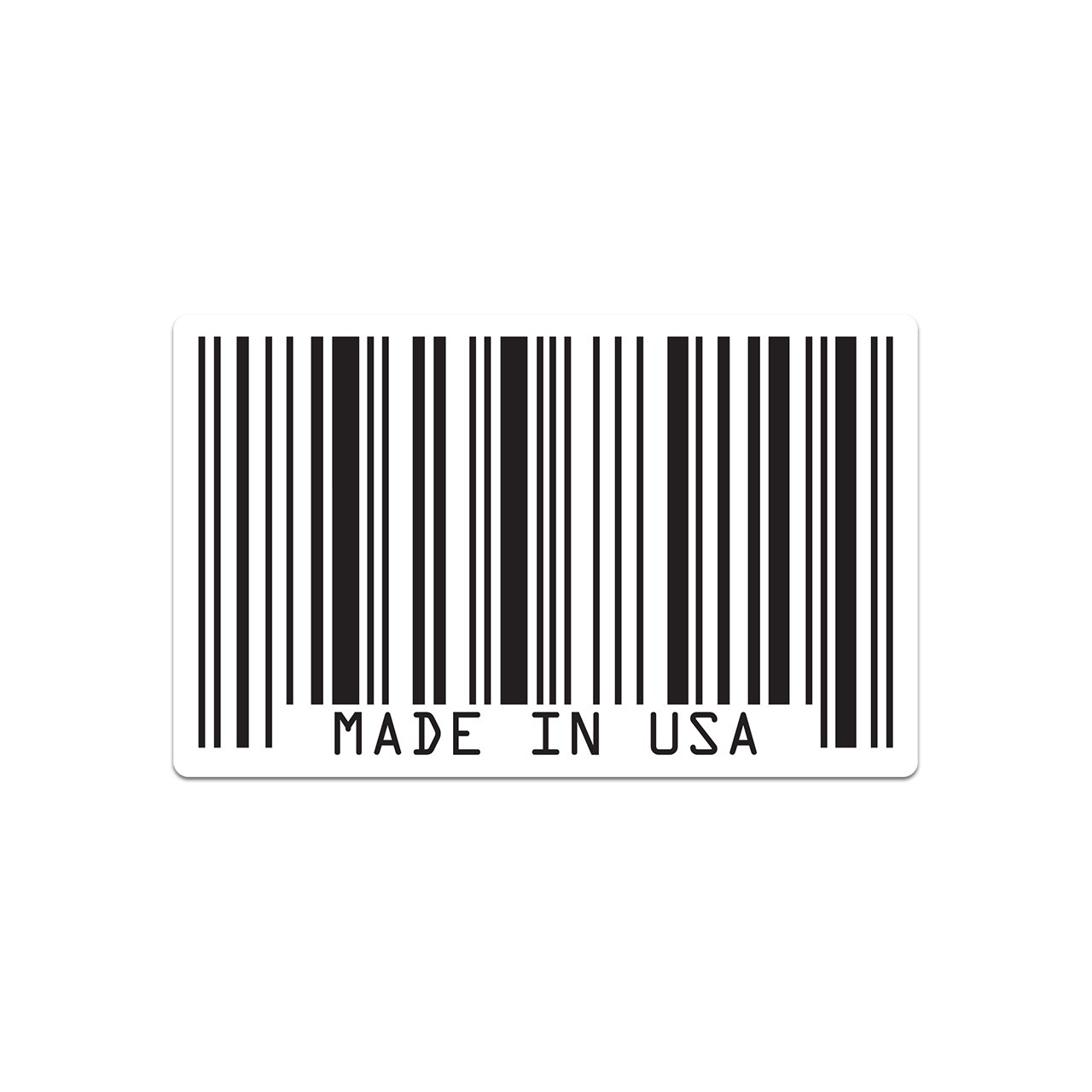 Made In USA Barcode Sticker Decal