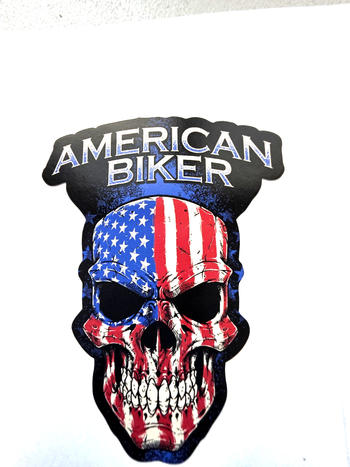 American Flag Skull Decal Sticker Patriotic Skull Car Truck Motorcycle 3×4