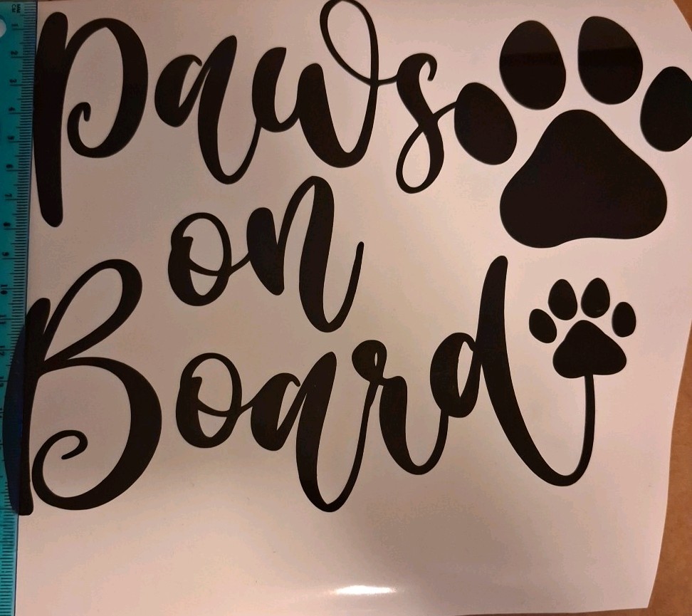 Paws On Board Decal