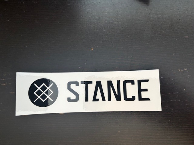 STANCE CLOTHING 6X1.75 STICKER SOCKS SWEATS PANTS TOPS OUTDOORS
