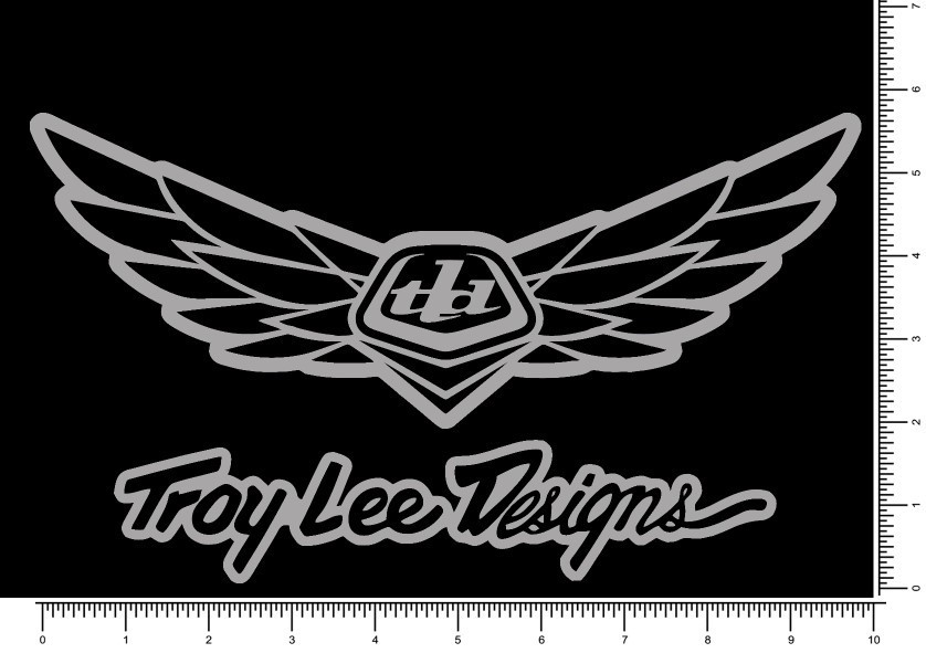 TLD Troy Lee Designs Wings Die Cut 10″ Team Sticker Motocross Decal