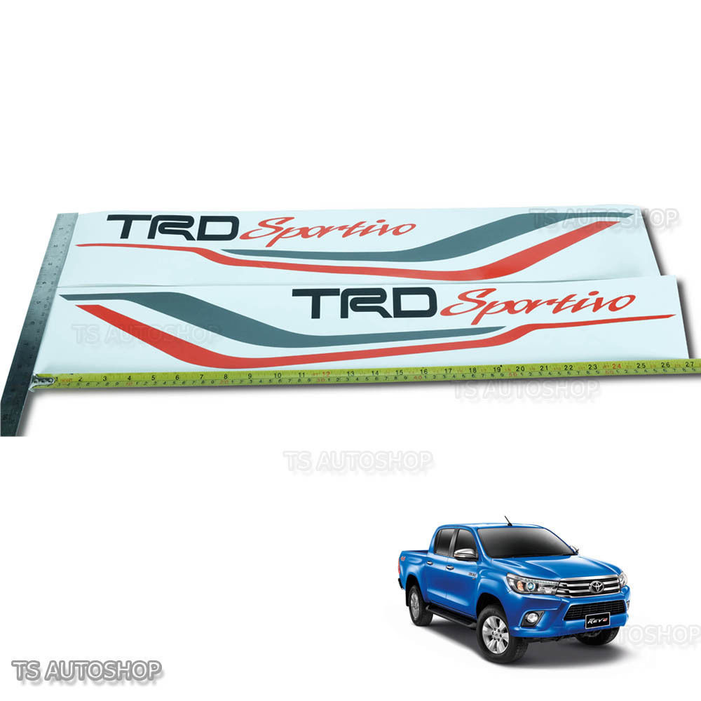 Sticker Black Sportivo Side Decal Fits Toyota Hilux Revo Sr5 M80 2016 2017
