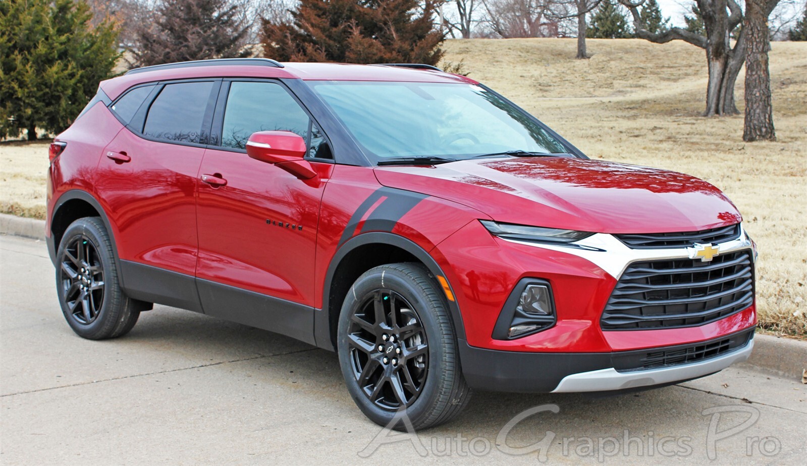 2019-2024 Chevy Blazer Fender Stripes Side Double Bar Hood Decals Vinyl Graphics