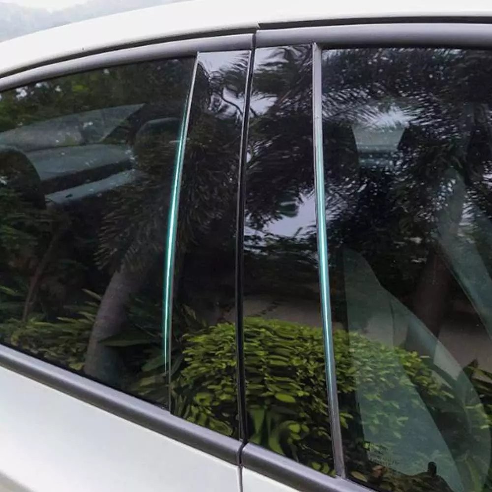 Door Window Pillar Posts Cover Trim For Honda Civic 10th 16-20 Glossy Bla D