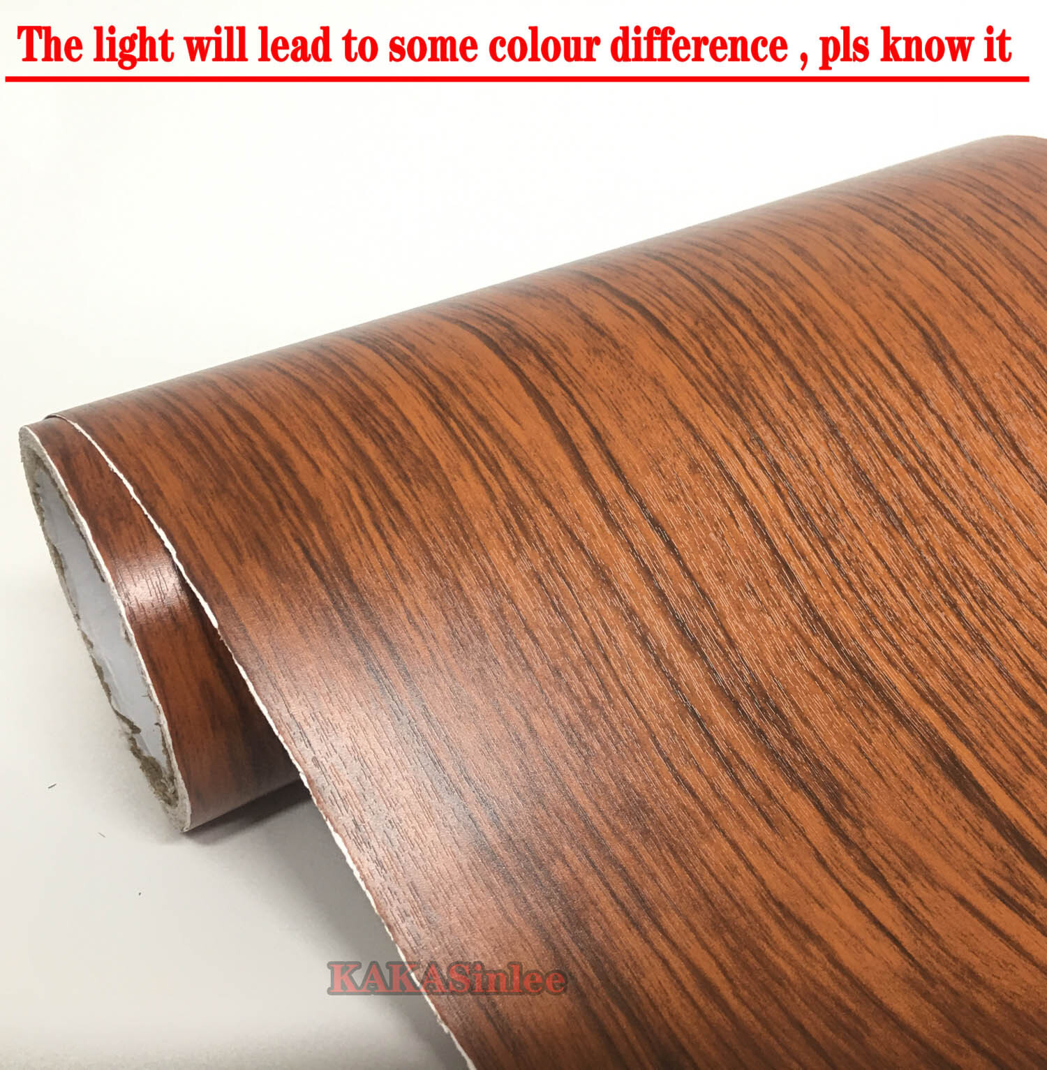 12in Wide Wood Textured Grain Tape Vinyl Wrap Sticker Furniture Renovation #9723