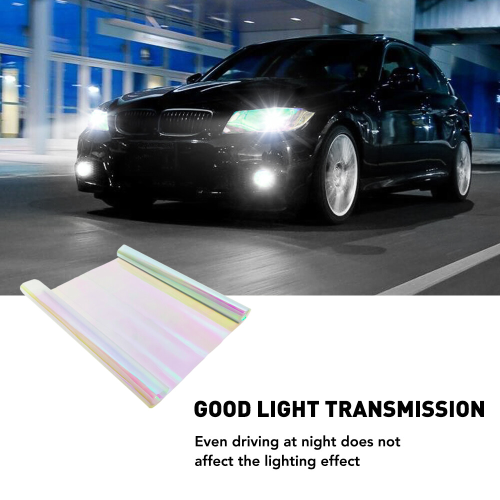 12″X72″ Gloss Dark Black Smoke Headlight Taillight Fog Light Tint Film Vinyl