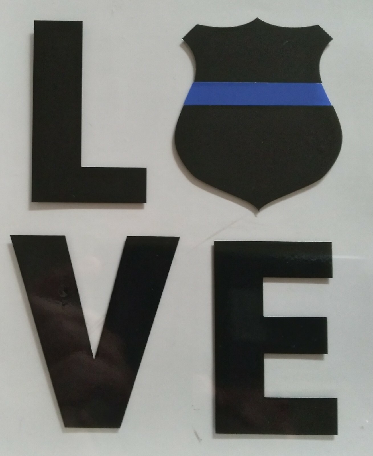 LOVE Police vinyl car/window decal Sticker 4×5 USA Police Wife Fire Dept USA