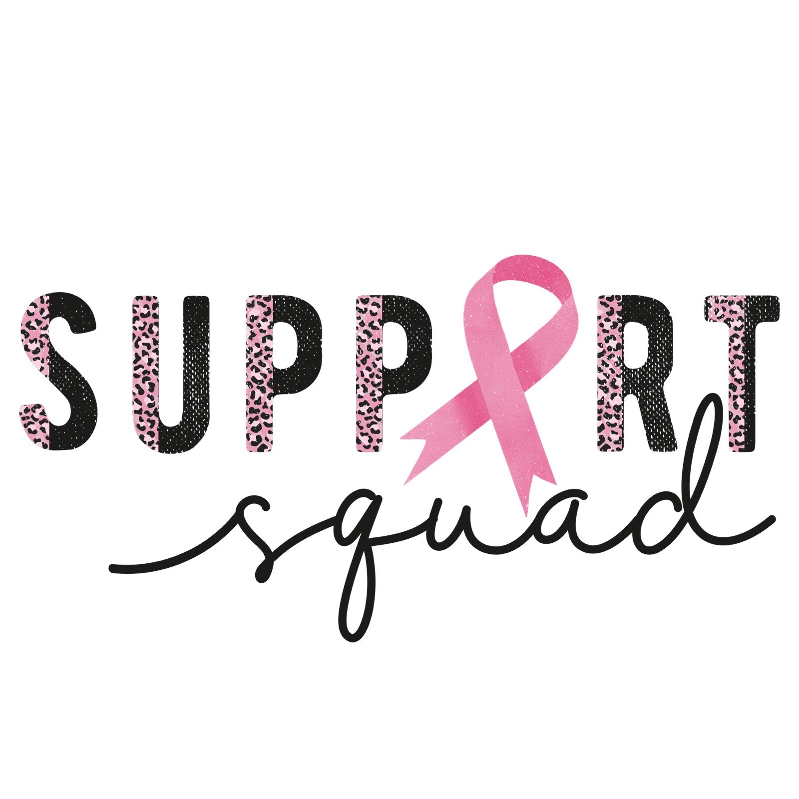 Breast Cancer Large Sticker Hope Pink Ribbon Support Squad Faith Cure Bumper