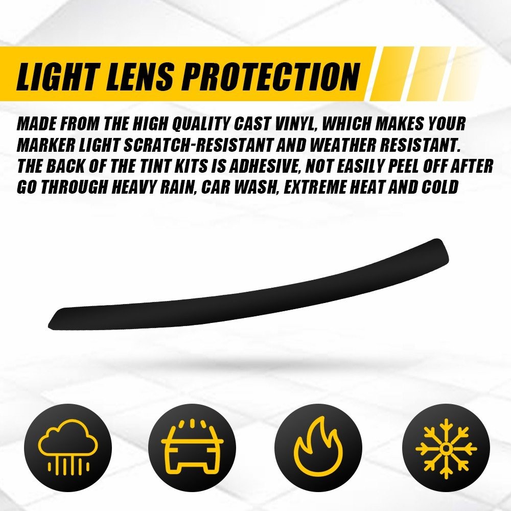 Precut Smoke Tint Vinyl Decals for 24-26 BMW X5 Front Side Marker Lights 1~10X