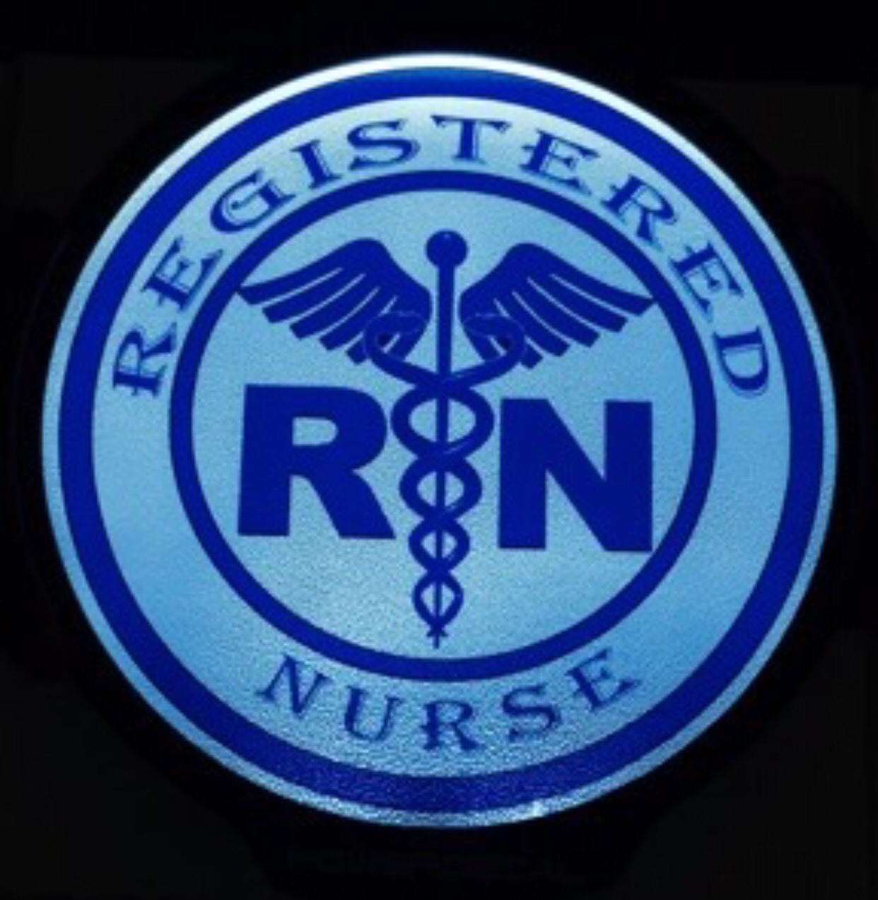 Registered Nurse Light Up Decal Powerdecal Backlit LED Motion Sensing Auto Decal