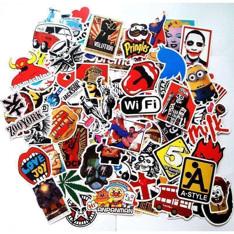 400 Random Stickers Bomb Decals Pack Car Skateboard Motorcycle Luggage Graphics