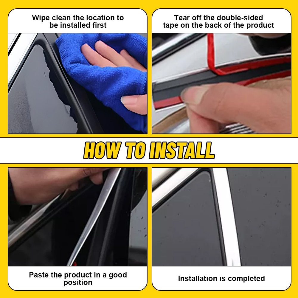 5M 16.4Ft Car Edge Door Window Guard Chrome Molding Trim Protector Strip Tape