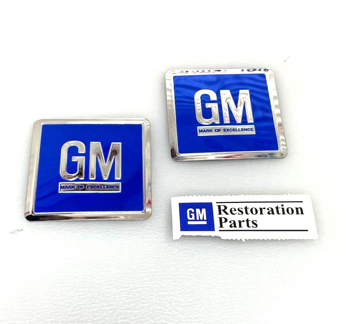 68-82 Door GM Decal BLUE 3M ALL GM Vehicles PAIR Reproduction Sold in a Pair
